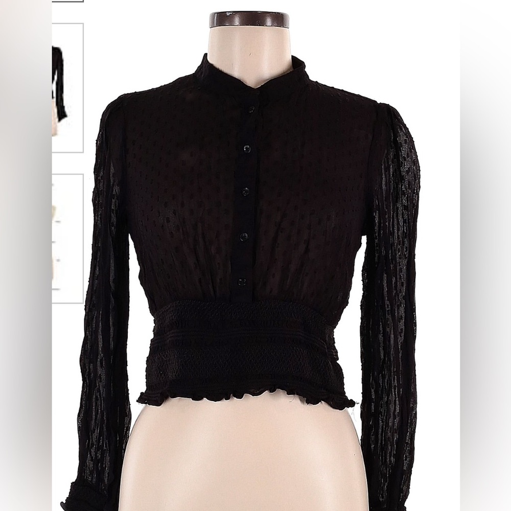 Black lace top from Free People